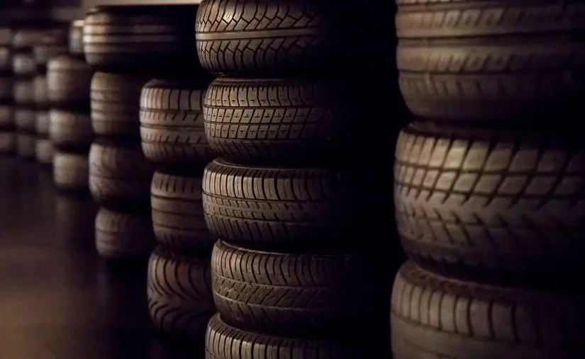 Tires in a stack